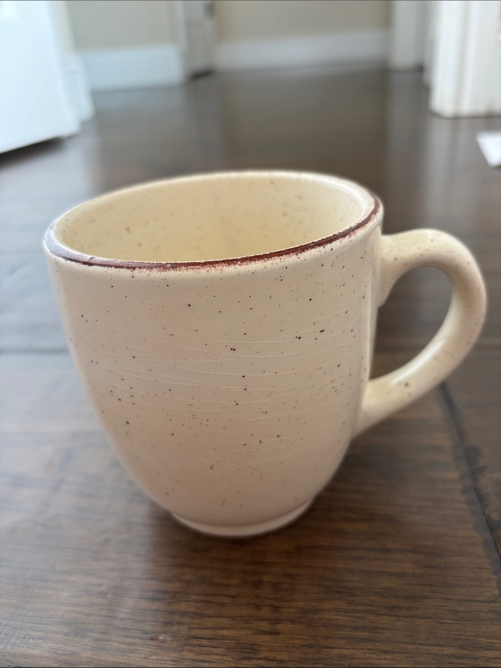 Rare Color Hausenware Cream Twist Hand Painted 18oz Ceramic Swirl Coffee Tea Mug